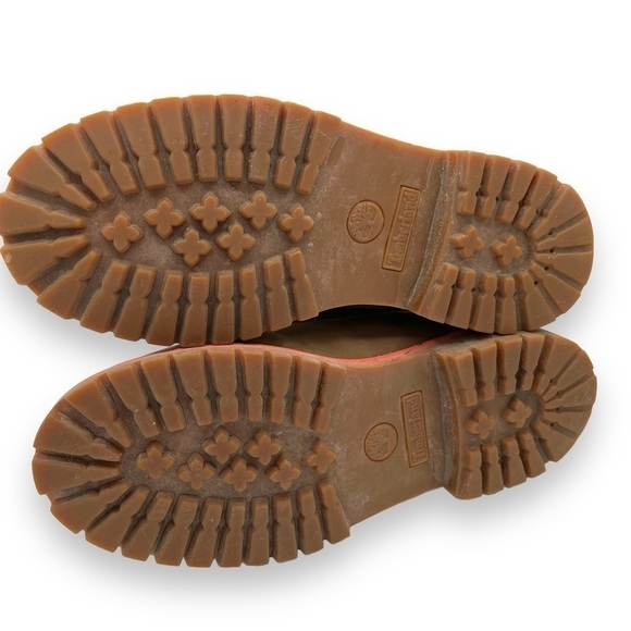 Timberland Junior 6 Inch Premium Waterproof Boots, Brown Nubuck/Salmon, Size 5.5 - Picture 5 of 8